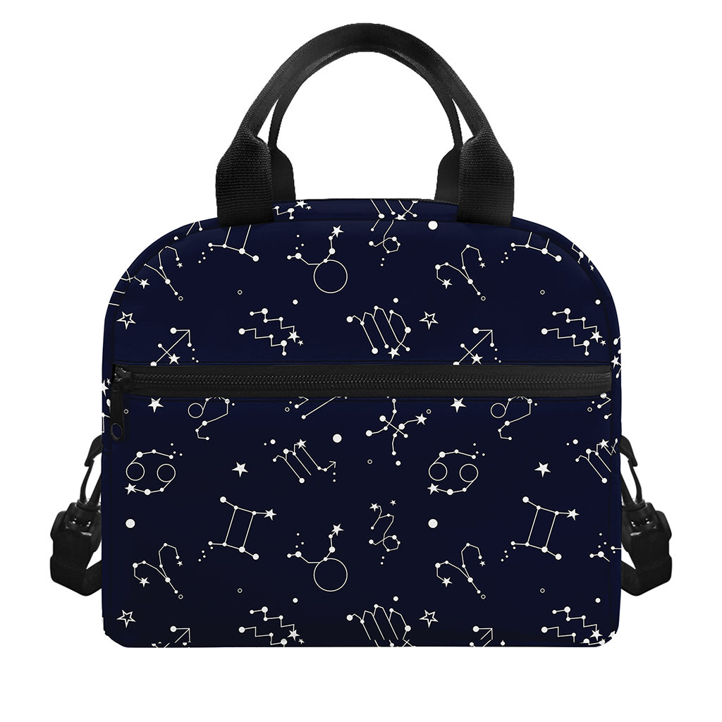 Zodiac Star Signs Pattern Print Insulated Lunch Bag