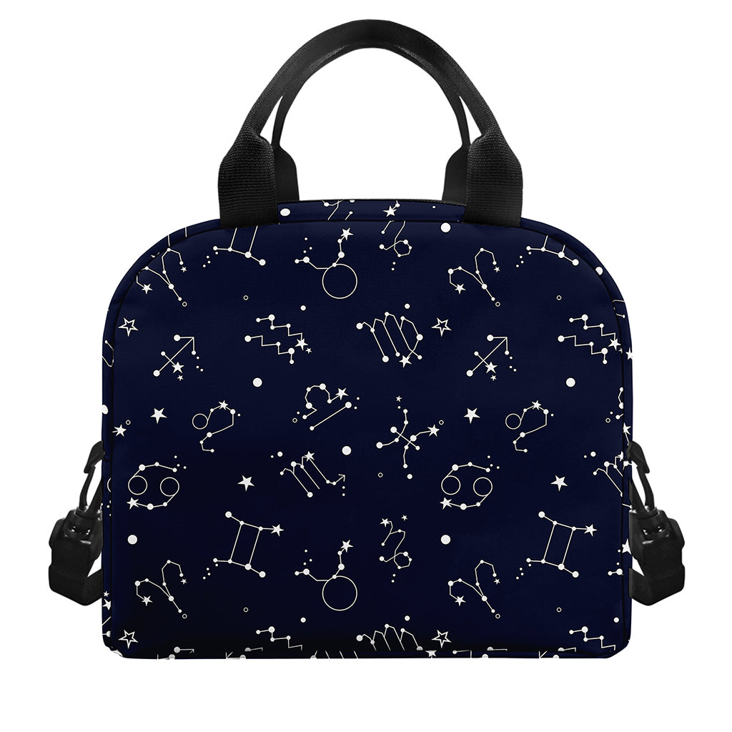 Zodiac Star Signs Pattern Print Insulated Lunch Bag