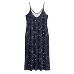 Zodiac Star Signs Pattern Print Jersey Midi Cami Dress