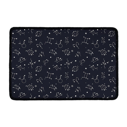 Zodiac Star Signs Pattern Print Kitchen Mat