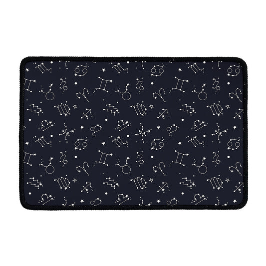 Zodiac Star Signs Pattern Print Kitchen Mat