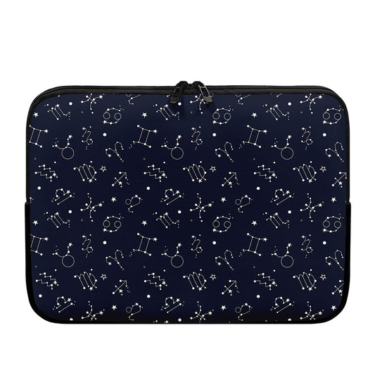Zodiac Star Signs Pattern Print Laptop Sleeve