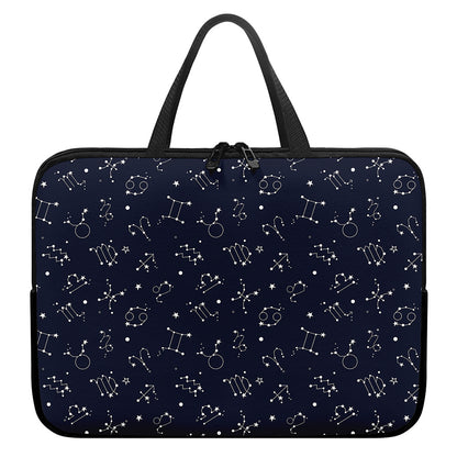 Zodiac Star Signs Pattern Print Laptop Sleeve With Handle