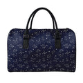 Zodiac Star Signs Pattern Print Leather Duffel Bag
