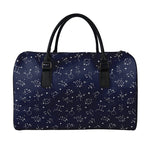 Zodiac Star Signs Pattern Print Leather Duffle Bag