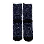 Zodiac Star Signs Pattern Print Long Socks