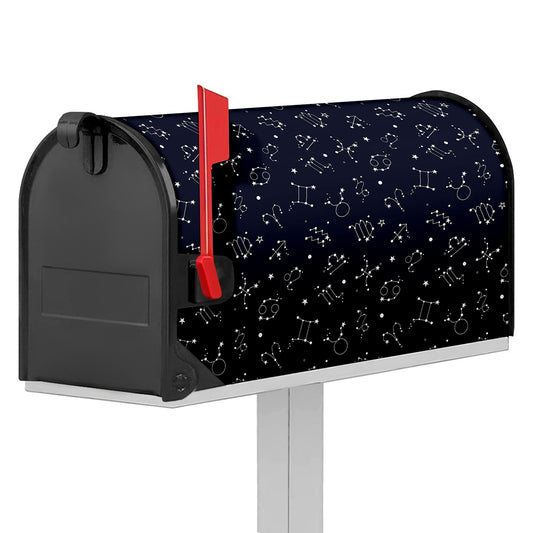 Zodiac Star Signs Pattern Print Mailbox Cover
