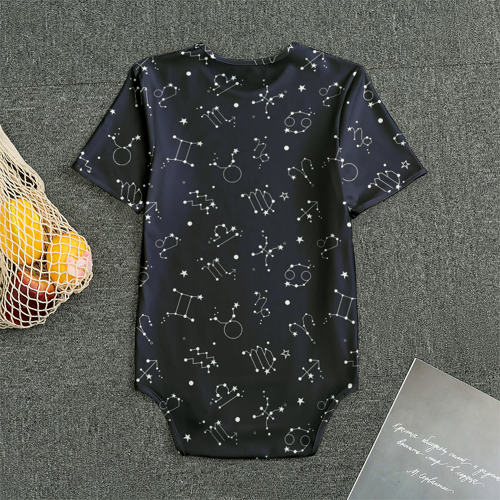 Zodiac Star Signs Pattern Print Men's Bodysuit