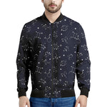 Zodiac Star Signs Pattern Print Men's Bomber Jacket