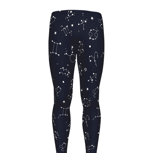Zodiac Star Signs Pattern Print Men's leggings