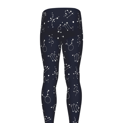 Zodiac Star Signs Pattern Print Men's leggings