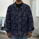 Zodiac Star Signs Pattern Print Men's Shirt Jacket