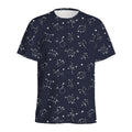 Zodiac Star Signs Pattern Print Men's Athletic T-Shirt
