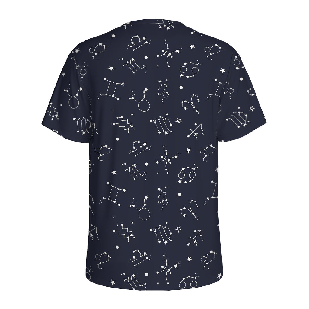 Zodiac Star Signs Pattern Print Men's Sports T-Shirt