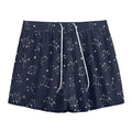 Zodiac Star Signs Pattern Print Mesh Shorts