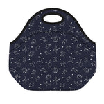 Zodiac Star Signs Pattern Print Neoprene Lunch Bag