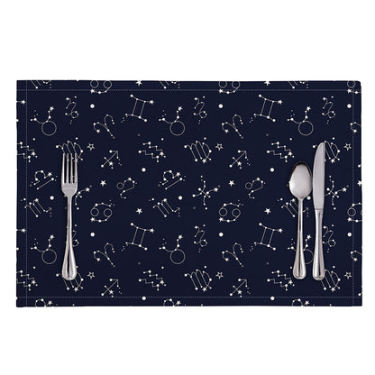 Zodiac Star Signs Pattern Print Placemat