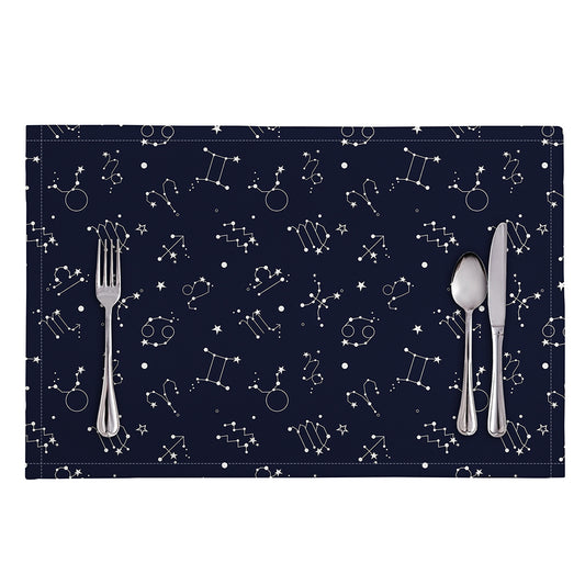 Zodiac Star Signs Pattern Print Placemat