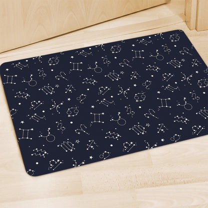 Zodiac Star Signs Pattern Print Polyester Doormat