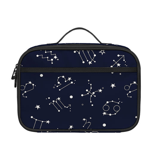 Zodiac Star Signs Pattern Print Portable Lunch Bag