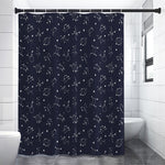Zodiac Star Signs Pattern Print Premium Shower Curtain