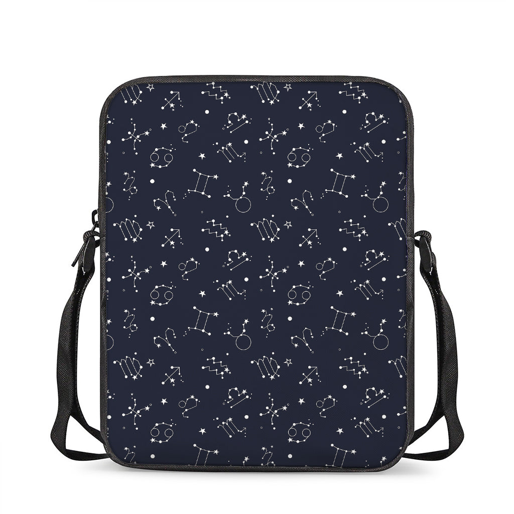 Zodiac Star Signs Pattern Print Rectangular Crossbody Bag