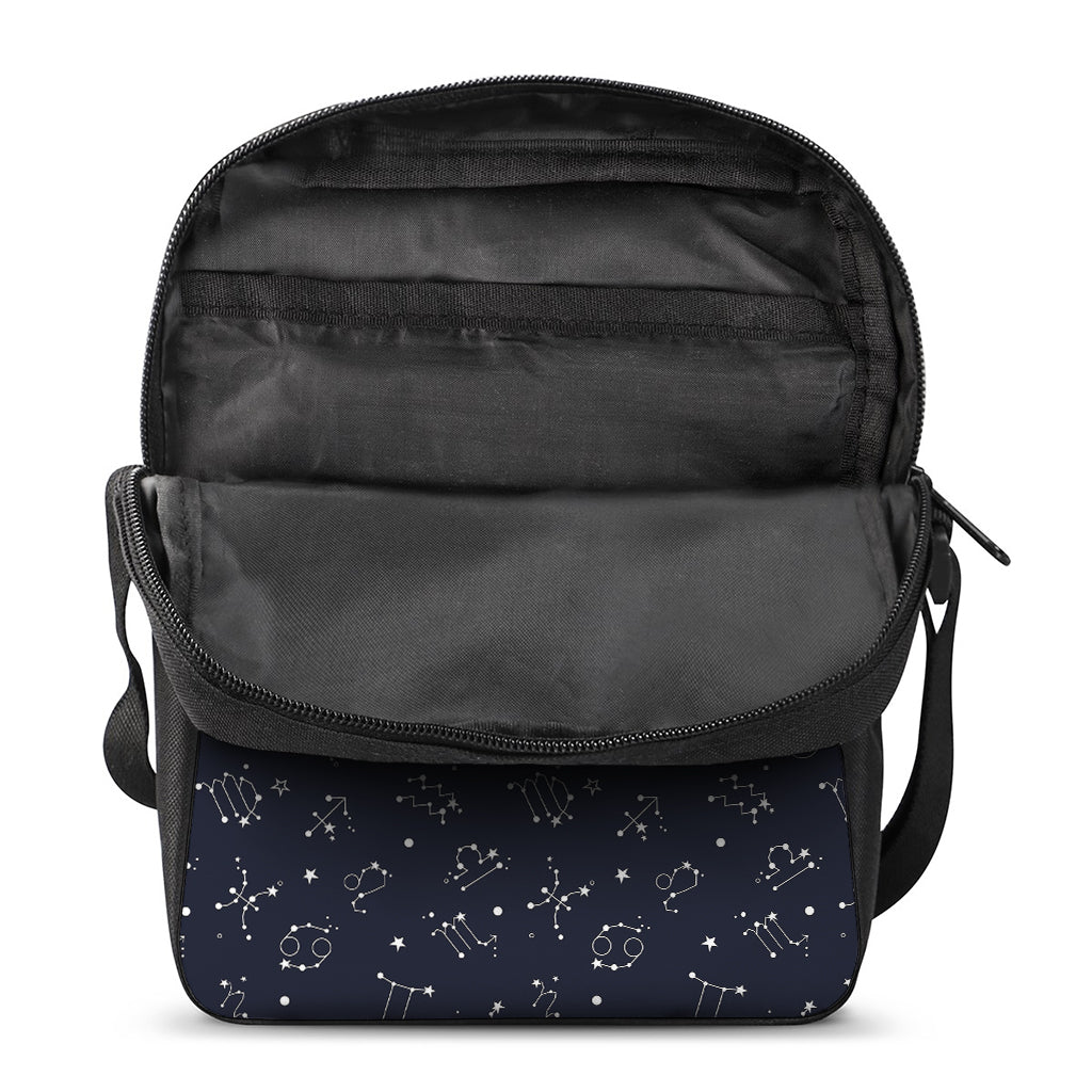 Zodiac Star Signs Pattern Print Rectangular Crossbody Bag