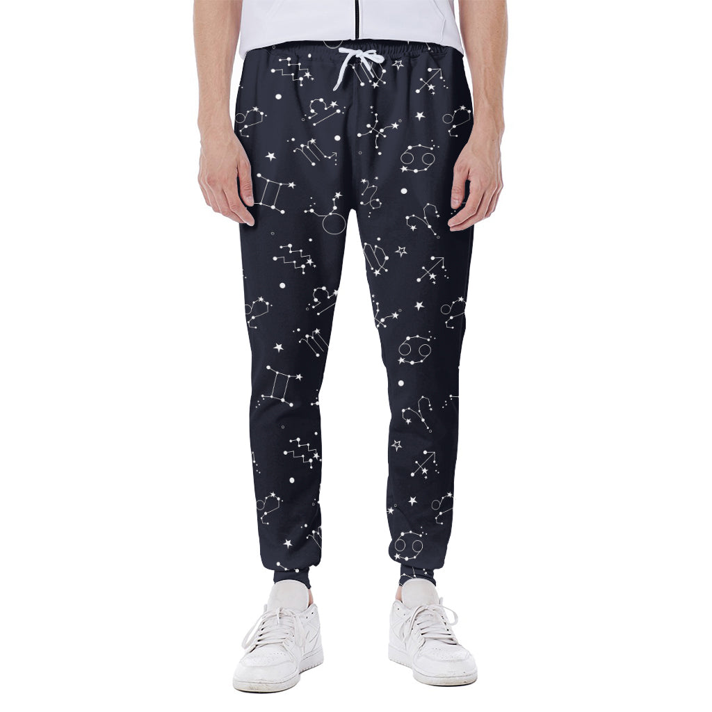 Zodiac Star Signs Pattern Print Scuba Joggers