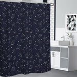 Zodiac Star Signs Pattern Print Shower Curtain