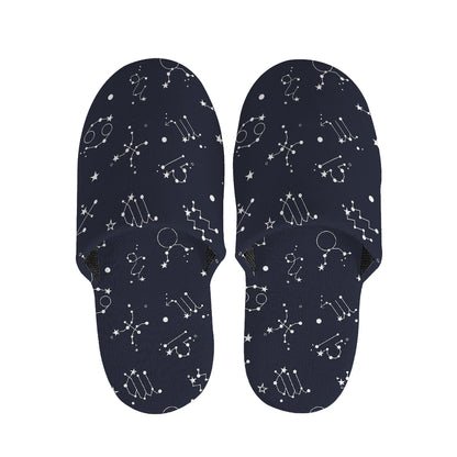 Zodiac Star Signs Pattern Print Slippers