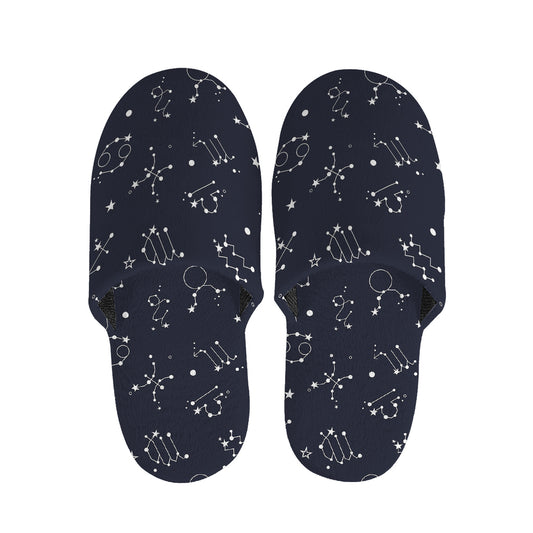Zodiac Star Signs Pattern Print Slippers