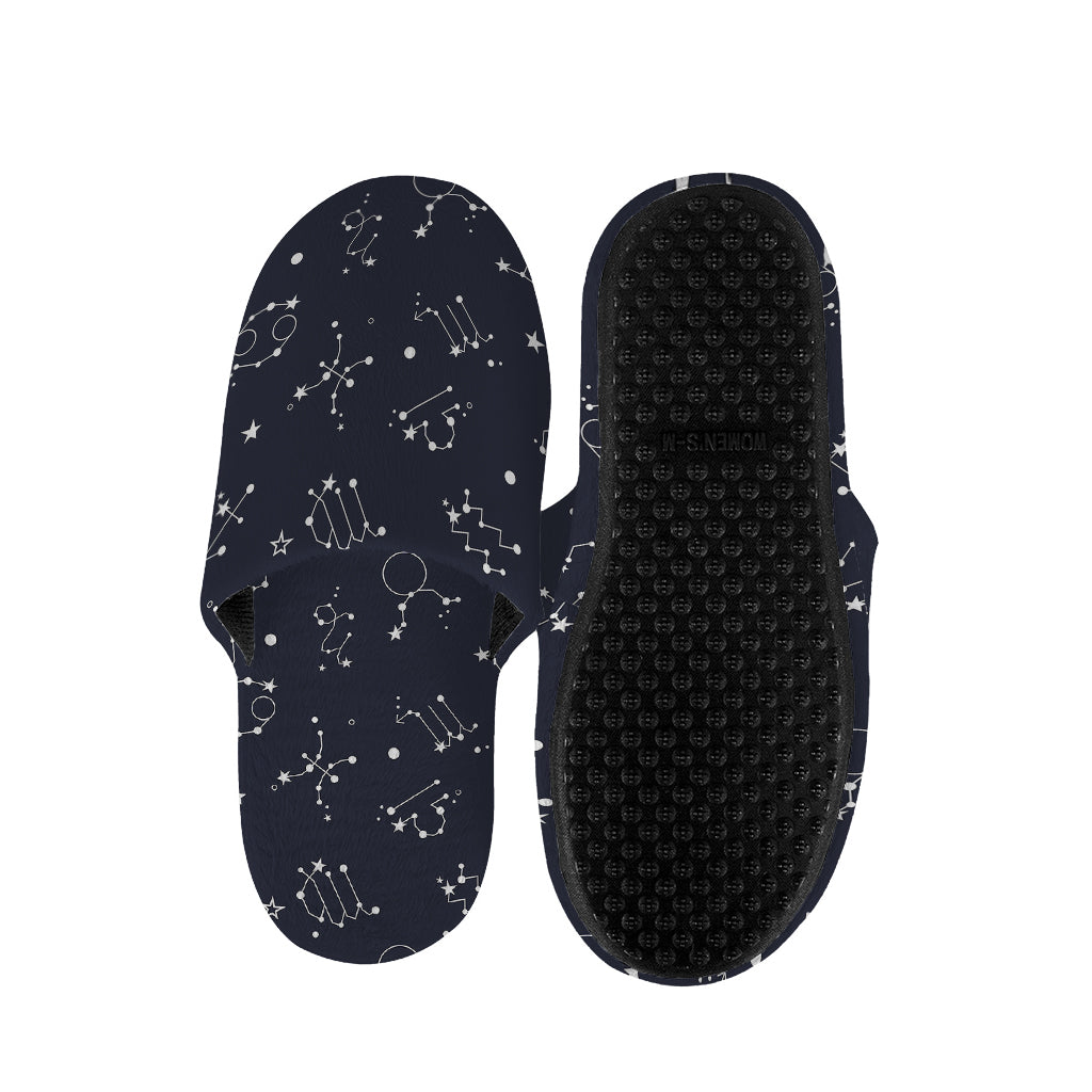 Zodiac Star Signs Pattern Print Slippers