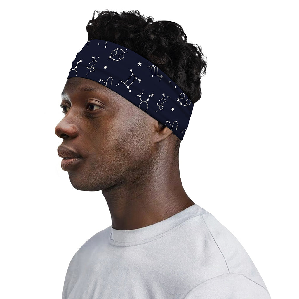 Zodiac Star Signs Pattern Print Sports Headband