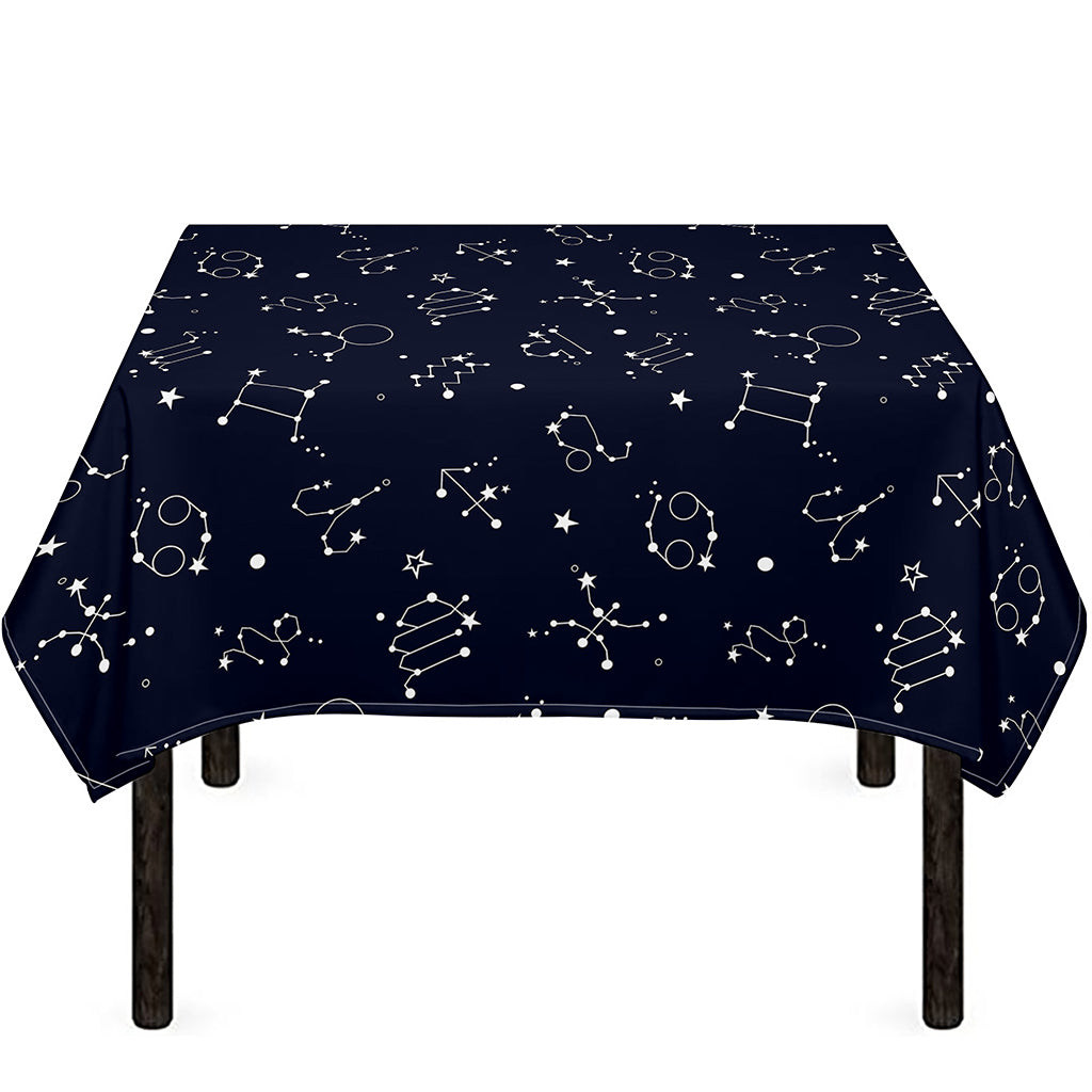 Zodiac Star Signs Pattern Print Tablecloth