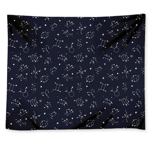 Zodiac Star Signs Pattern Print Tapestry