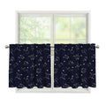 Zodiac Star Signs Pattern Print Tier Curtains