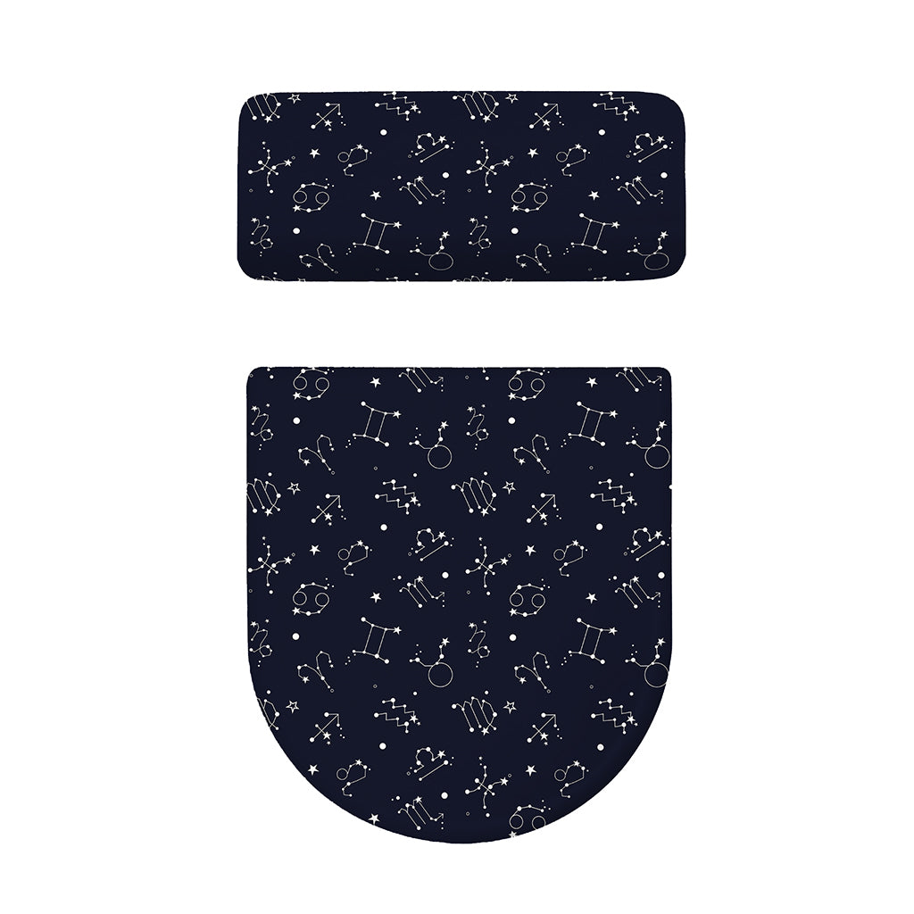 Zodiac Star Signs Pattern Print Toilet Lid And Tank Cover Set