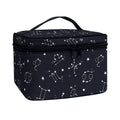 Zodiac Star Signs Pattern Print Travel Makeup Bag
