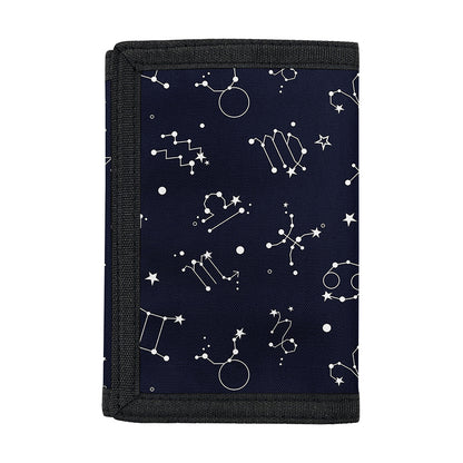 Zodiac Star Signs Pattern Print Trifold Wallet
