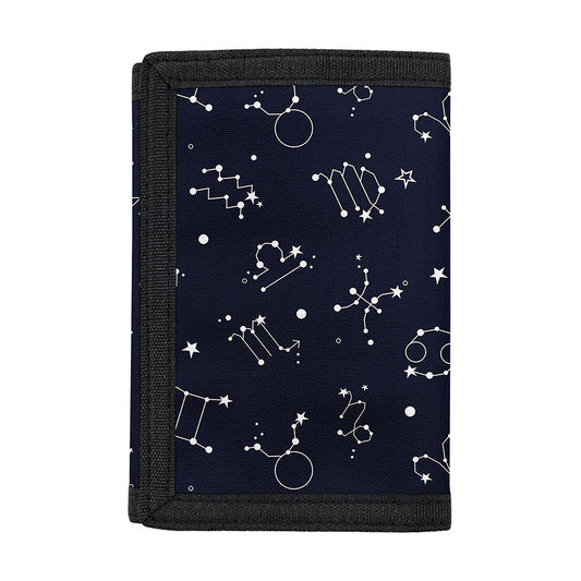 Zodiac Star Signs Pattern Print Trifold Wallet