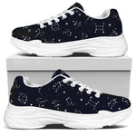 Zodiac Star Signs Pattern Print White Chunky Shoes