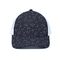 Zodiac Star Signs Pattern Print White Mesh Trucker Hat