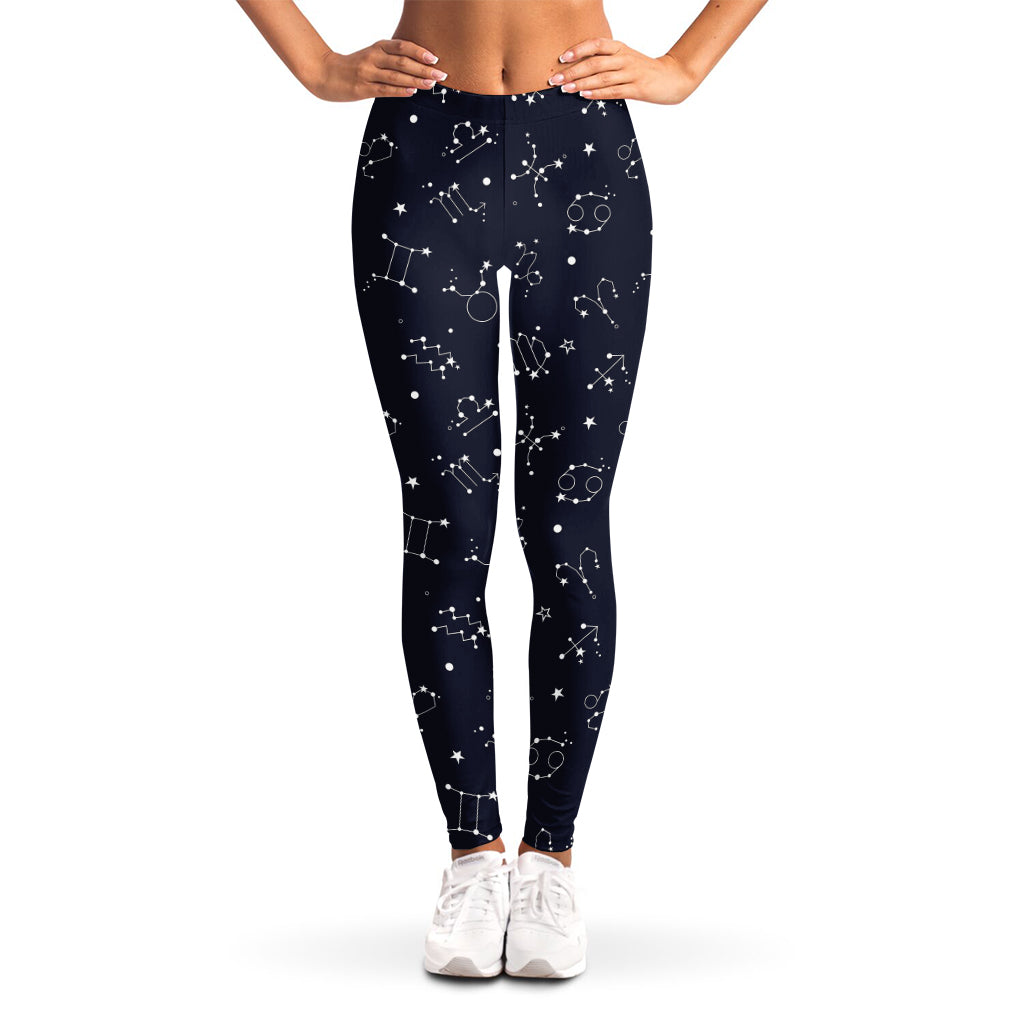 Zodiac Star Signs Pattern Print Women's Leggings