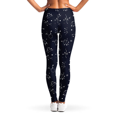 Zodiac Star Signs Pattern Print Women's Leggings
