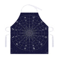 Zodiac Symbols Circle Print Adjustable Apron