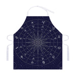 Zodiac Symbols Circle Print Adjustable Apron