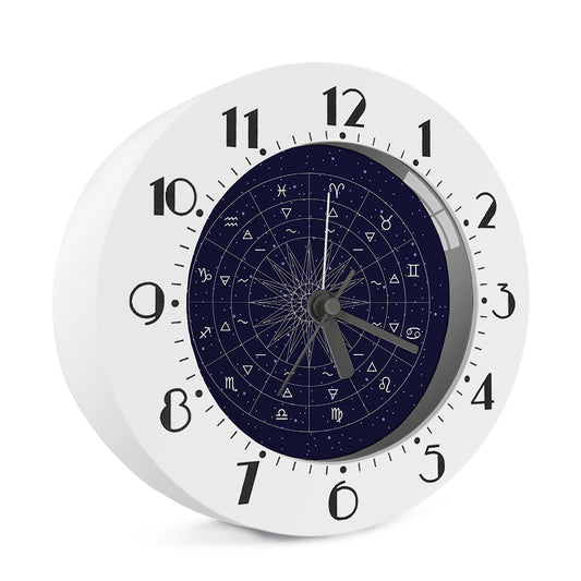 Zodiac Symbols Circle Print Alarm Clock