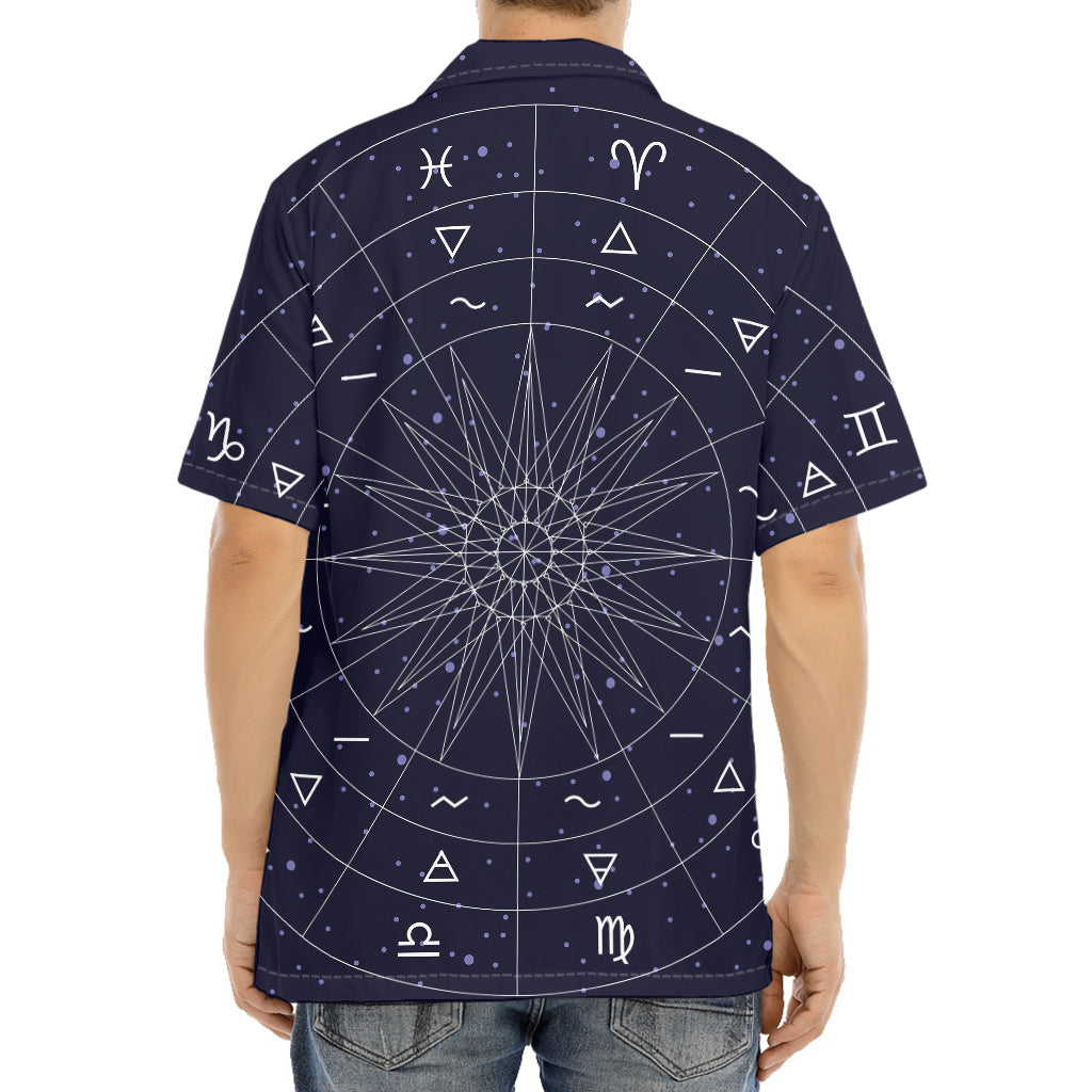 Zodiac Symbols Circle Print Aloha Shirt