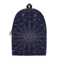 Zodiac Symbols Circle Print School Backpack