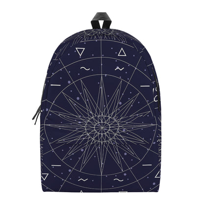 Zodiac Symbols Circle Print Backpack